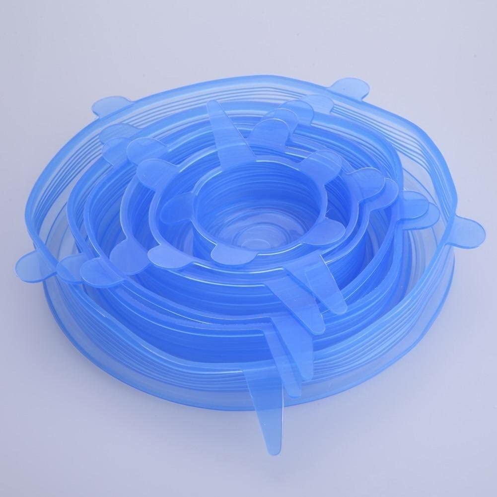 Set Of 6 Stretchable Silicone Food Cover