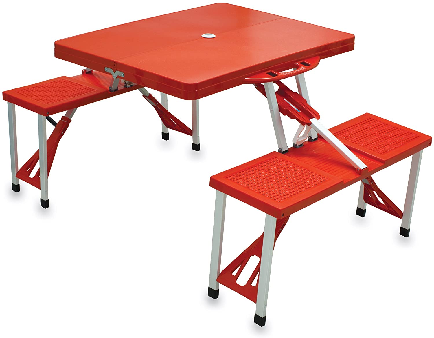 Portable Folding Picnic Table With Umbrella Hole Red Copy 