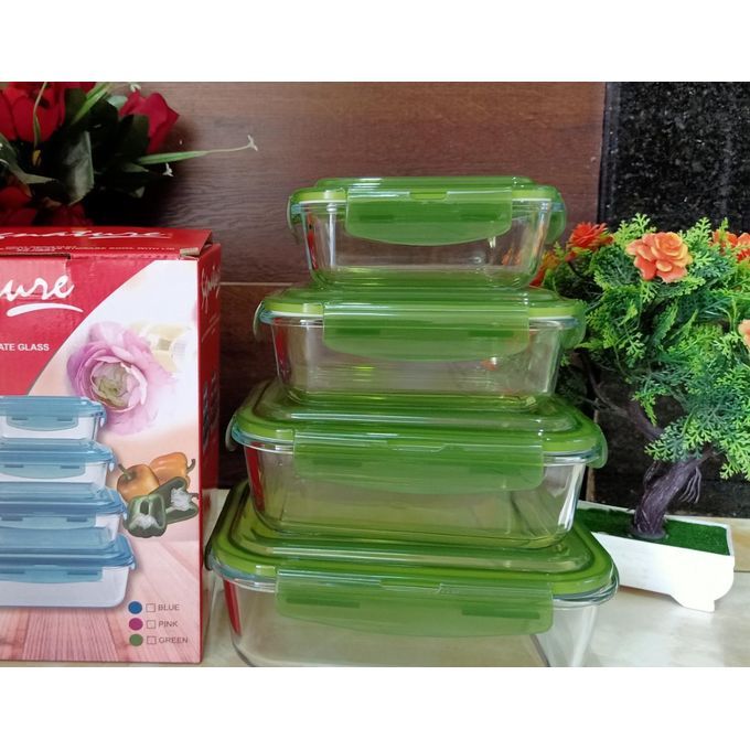 Signature 4pcs set glass Food storage containers