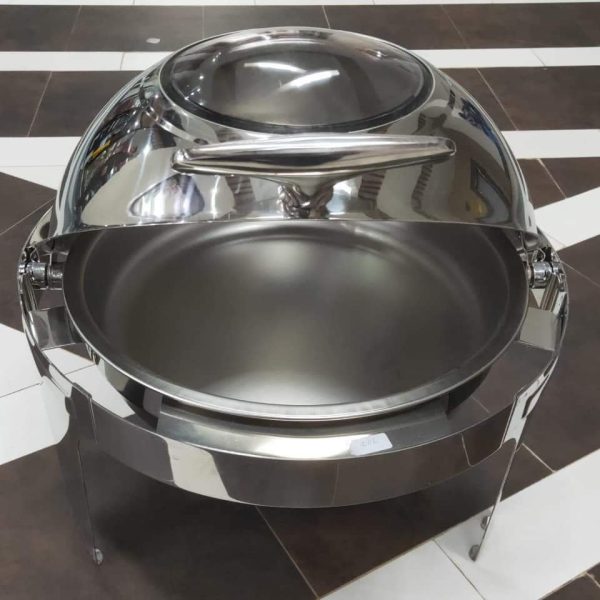 6ltrs Cheffing Dishes – Banquet Round Rolling-Top Chafing Dish